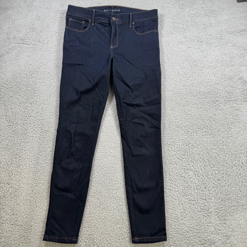 Mott & Bow Mid Rise Skinny Jeans Dark Wash Women W29 L28